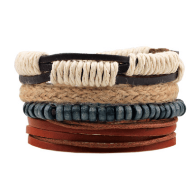 Fashion Beaded Leather Bracelets And Bracelets - amazitshop