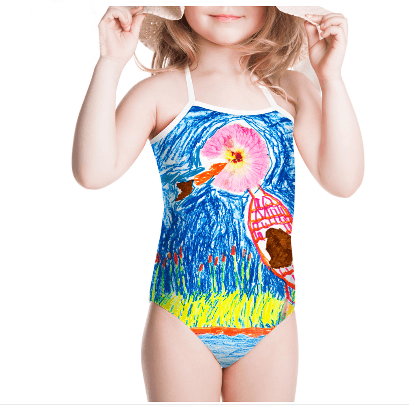 One-pieces Children's Swimwear Bathing Suit Printing Girls' Swimsuit Summer Baby Bodysuits - amazitshop