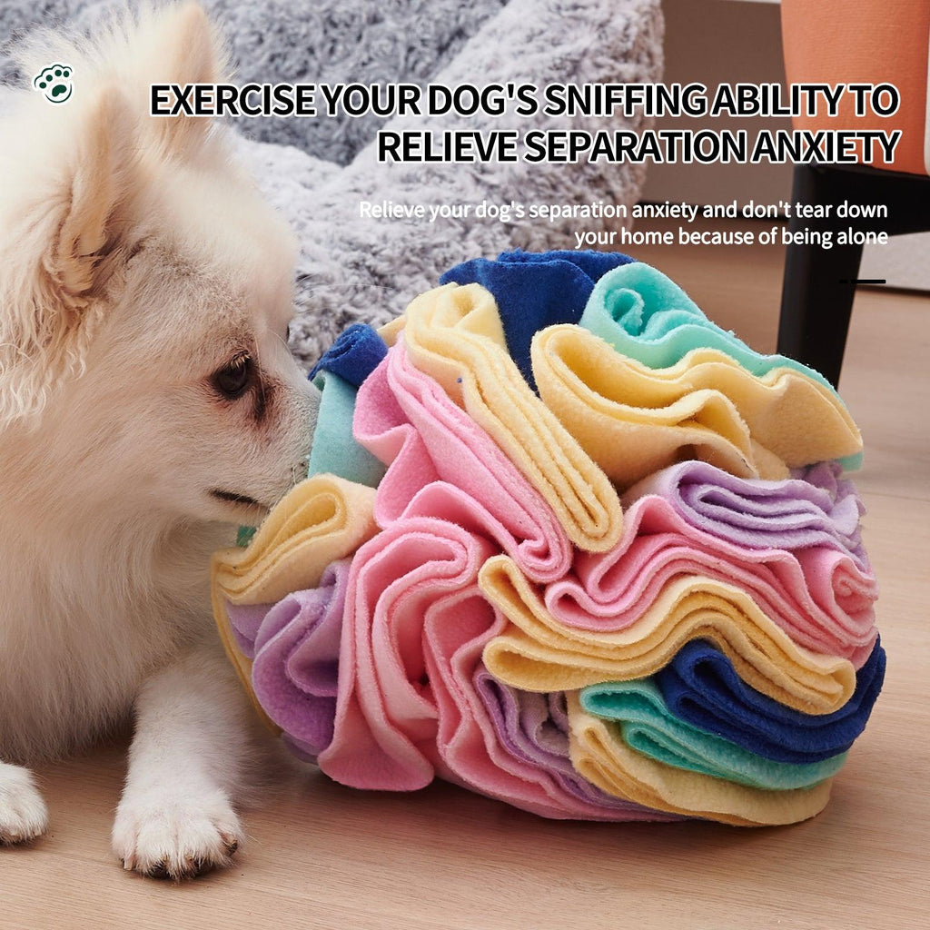 Dog Sniffing Ball Puzzle Toys Inscrease IQ Slow Dispensing Feeder Folderble Dog Now Sniff Toy Pet Traning Game Intelligence Toy - amazitshop