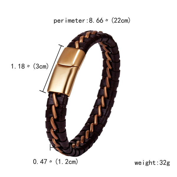 Woven Leather Bracelets for Men - amazitshop