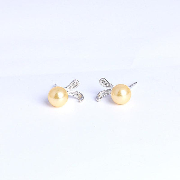 Rabbit Earring Jewelry 925 Silver Pearls Stud Earing For Kids Children - amazitshop