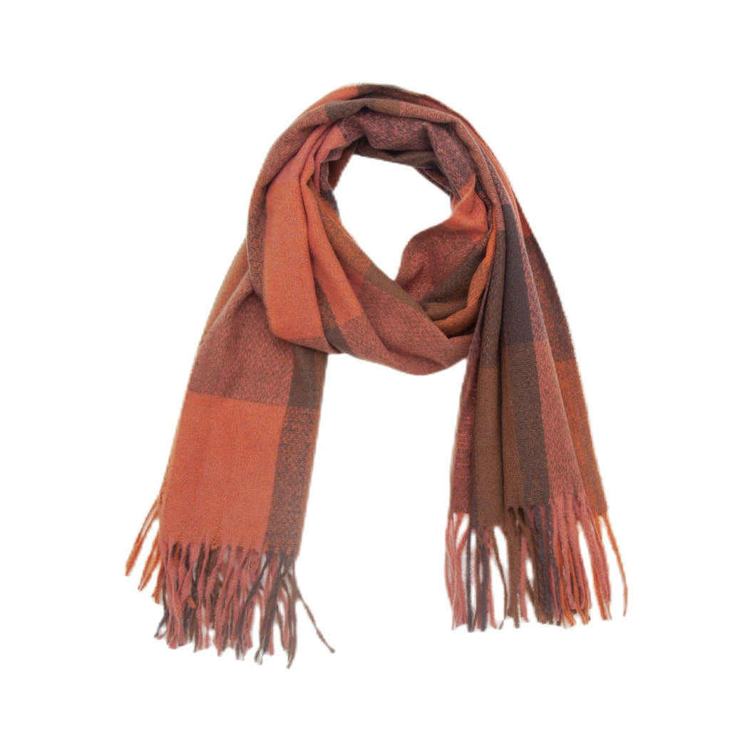 Plaid Scarf Thickened Fringe Bib Rainbow Scarf Shawl - amazitshop