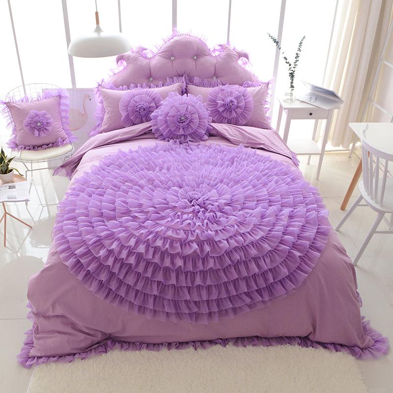 Cotton Princess Wind Bed Skirt Type Bedding - amazitshop