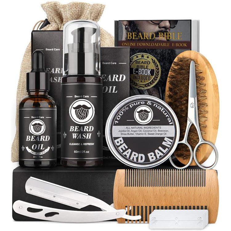 Men's Beard Grooming Kit Beard Roller Cleaning Disinfectant - amazitshop