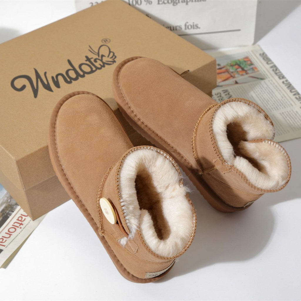 Winter Non-slip Bread Low Top Flat Cotton Shoes - amazitshop