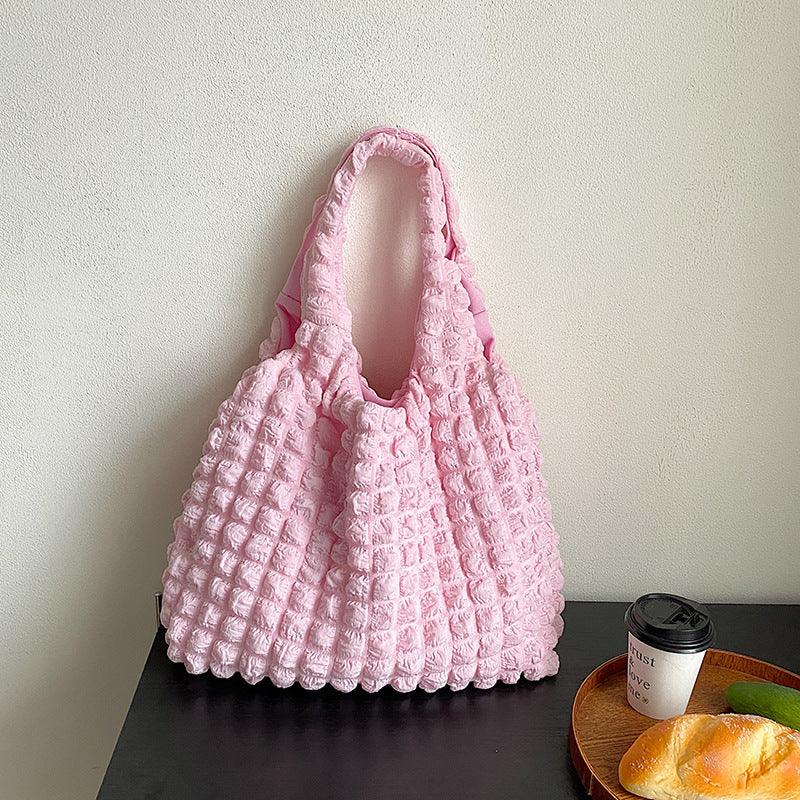 Cute Pleated Puff Shouder Bag Women Large-capacity Cloud Armpit Bag Winter Fashion Handbags Girls - amazitshop