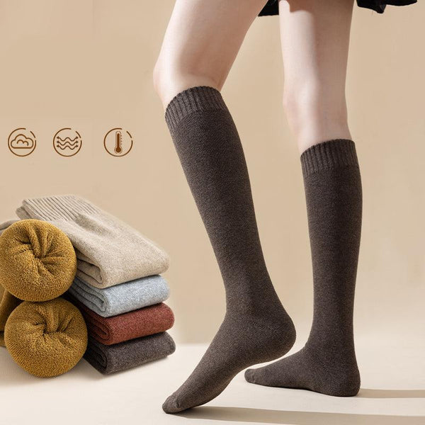 Ins Over-the-knee Socks Women's Autumn And Winter Long Socks Thickened Warm Terry Socks Beautiful Leg Shaping High Socks - amazitshop