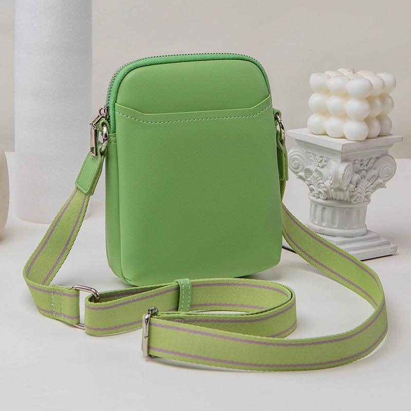 Solid Color Simple Mobile Phone Bags Small Crossbody Shoulder Bag For Women - amazitshop