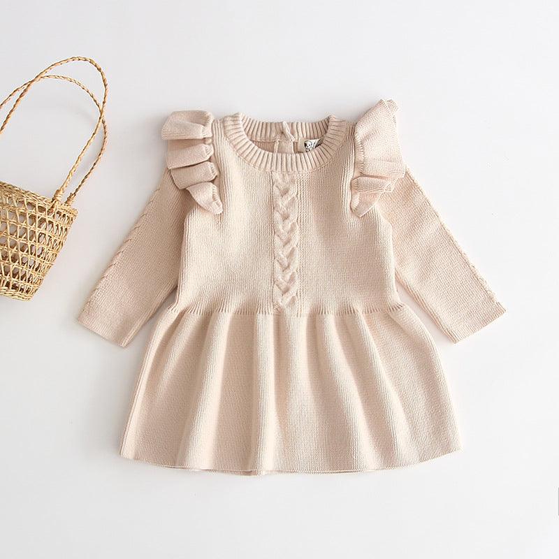 Baby warm dress knit sweater - amazitshop