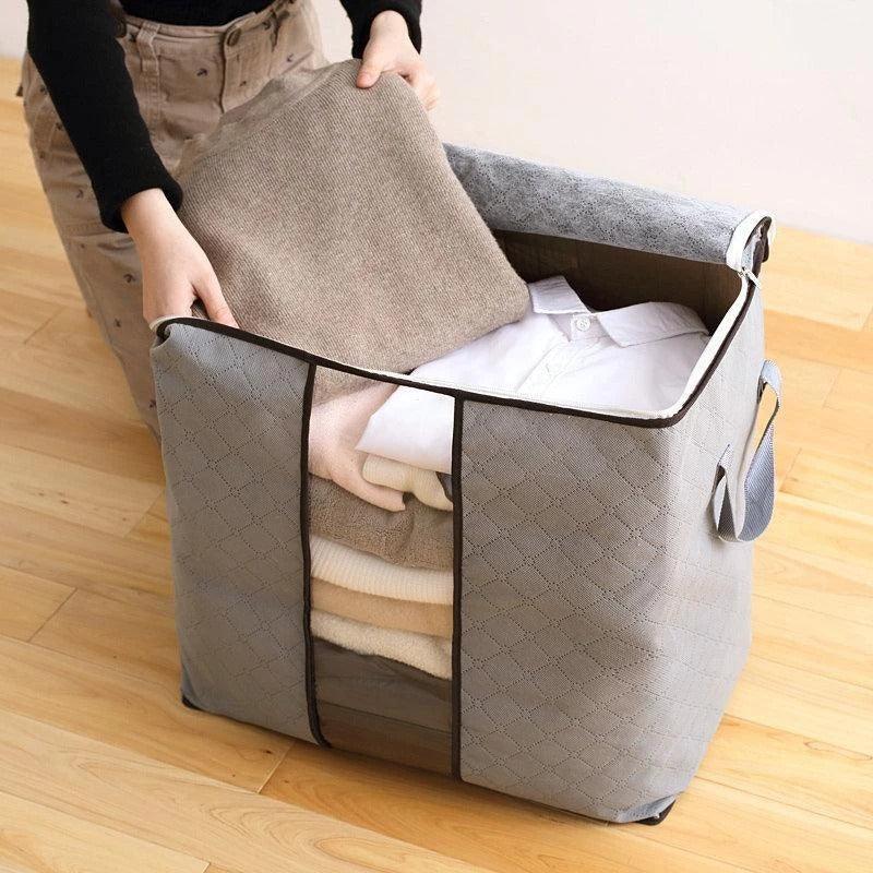Large Quilt Bag Storage Bag Clothing Storage Box Moving Artifact Non-woven Finishing Dustproof Storage Bag - amazitshop