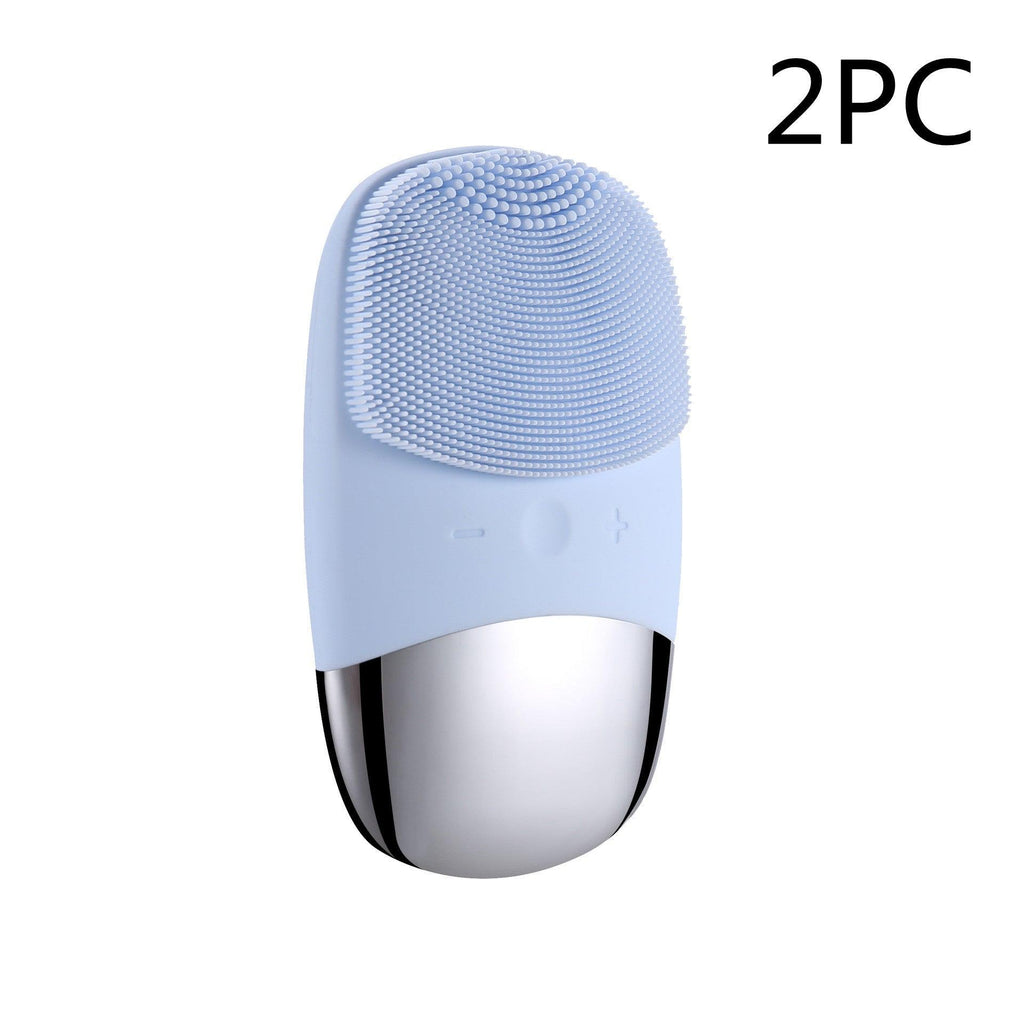 Mini Silicone Electric Face Cleansing Brush Electric Facial Cleanser Facial Cleansing Brush Skin Massager Skin Care Tools - amazitshop