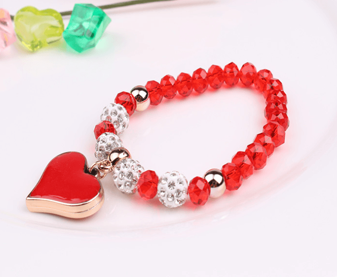Elastic Crystal Bracelet & Bangle Heart Bracelets - amazitshop