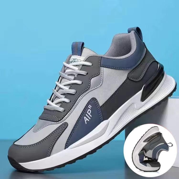 Casual Men's Shoes Soft Sole Color-block Lace-up Sneakers Versatile Trendy Running Sports Shoes - amazitshop