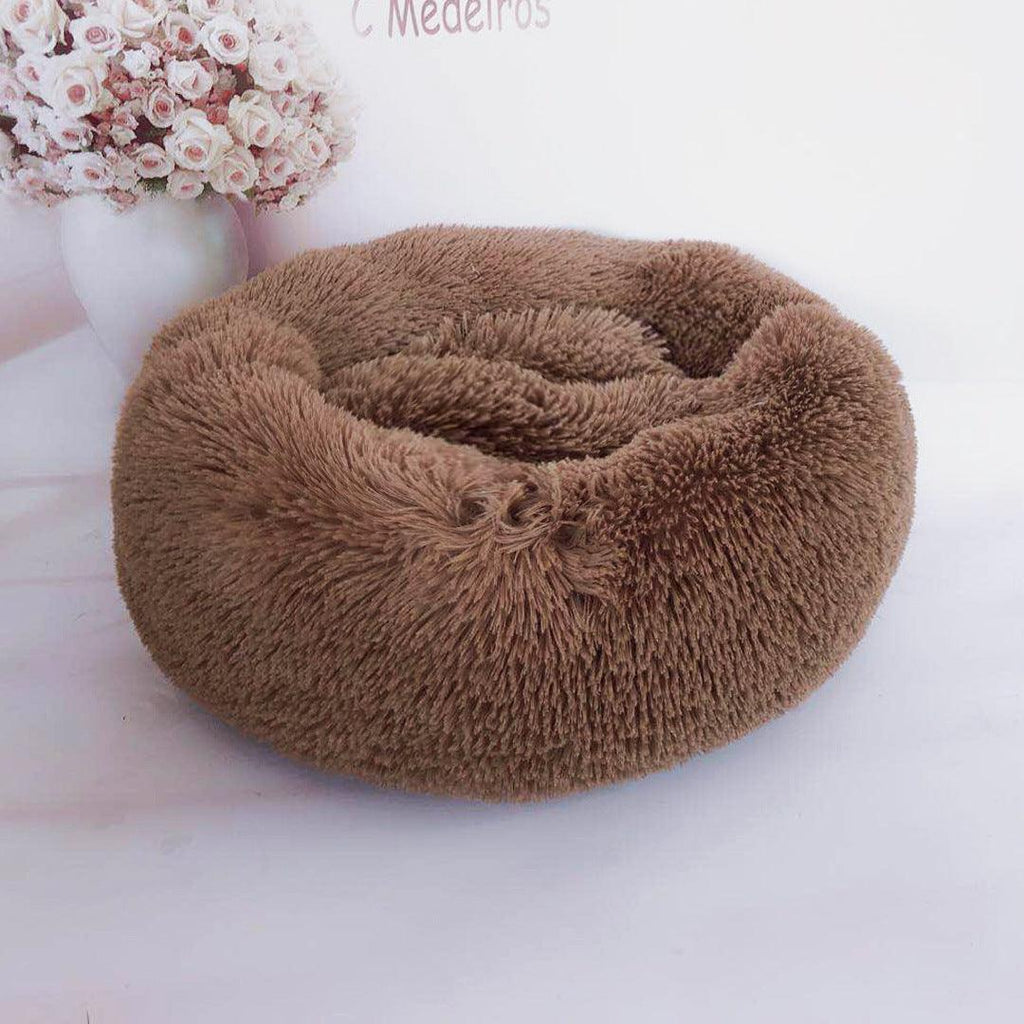 Small Dogs Round Plush Cat Litter Kennel Pet Nest Mat Puppy Beds - amazitshop