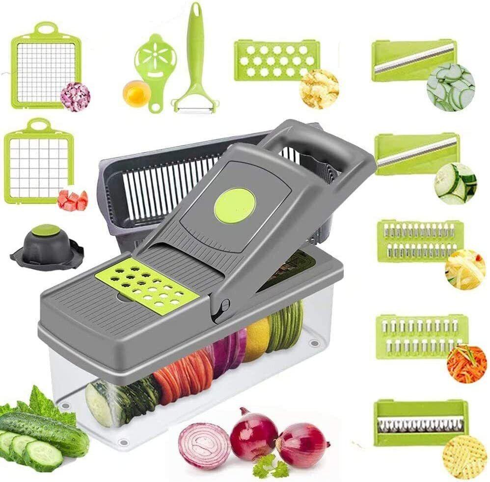 15 In 1 Food Vegetable Slicer Salad Fruit Peeler Cutter Dicer Chopper Kitchen - amazitshop