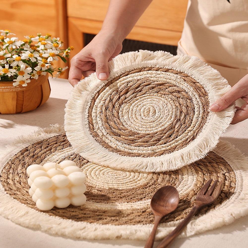 Tassel Grass Insulated Dining Table Mat - amazitshop