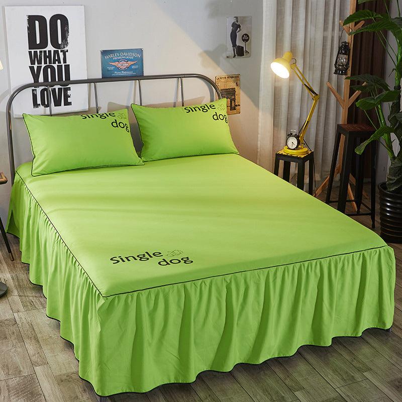 New Beauty Bed Cover Brushed Bed Skirt - amazitshop