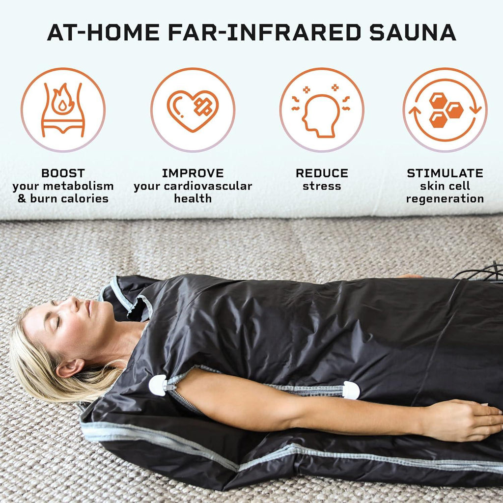 Hot Sale BioRemedy Infrared Sauna Blanket Deep Relaxation,Enhance Detoxification,Relieve Aches and Chronic Pain,, - amazitshop