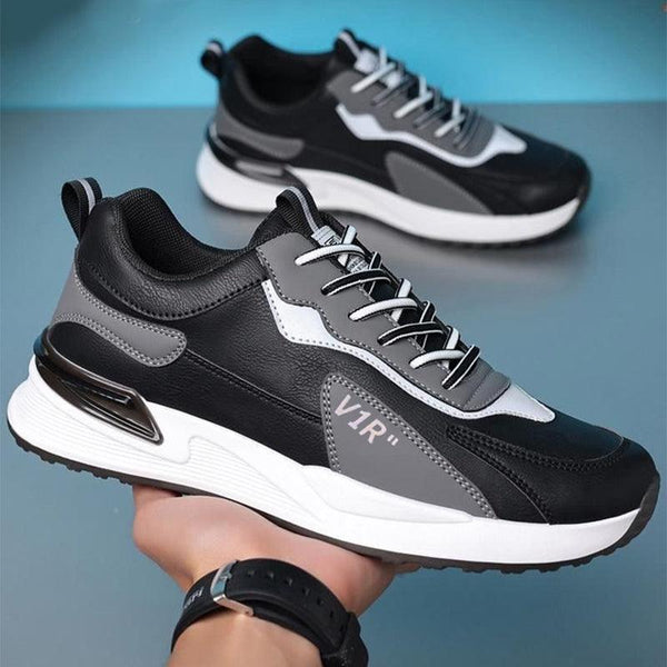 Casual Men's Shoes Soft Sole Color-block Lace-up Sneakers Versatile Trendy Running Sports Shoes - amazitshop