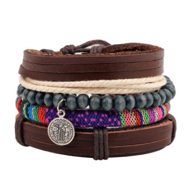 Fashion Beaded Leather Bracelets And Bracelets - amazitshop