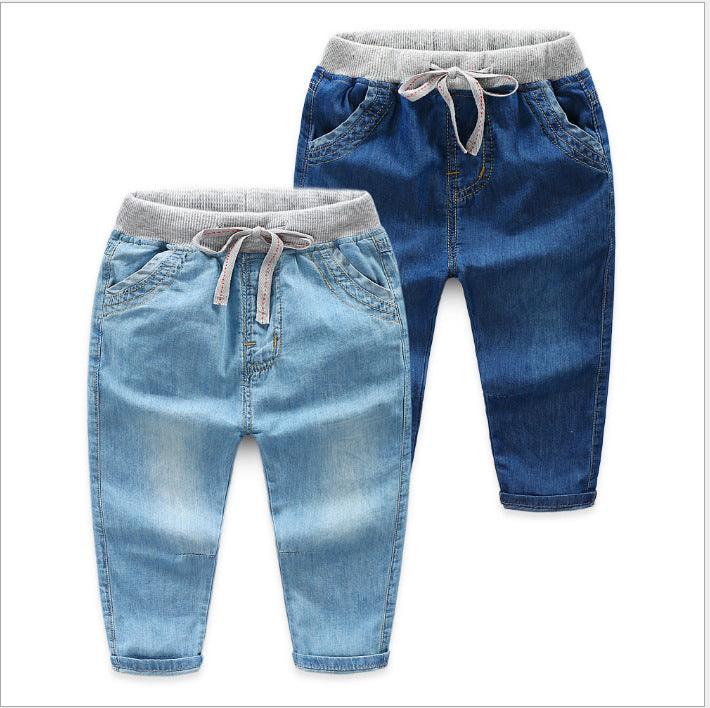 Boys' Soft Thin Jeans Tencel Trousers Kids Mosquito Pants - amazitshop