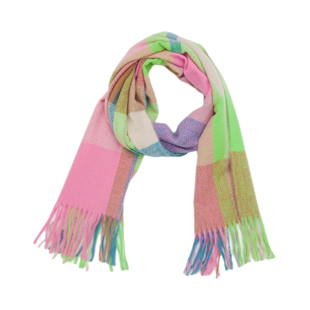 Plaid Scarf Thickened Fringe Bib Rainbow Scarf Shawl - amazitshop