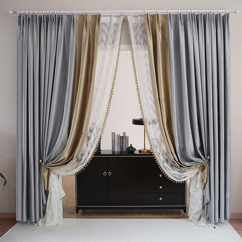 Light Luxury High-end Modern Minimalist Blackout Living Room Bedroom Environmental Protection Curtain - amazitshop