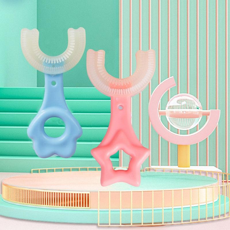 U-shaped Baby Toothbrush Children 360 Degree Teethers Soft Silicone Clean Brushing Kids Teeth Oral Care Cleaning Toothbrush - amazitshop