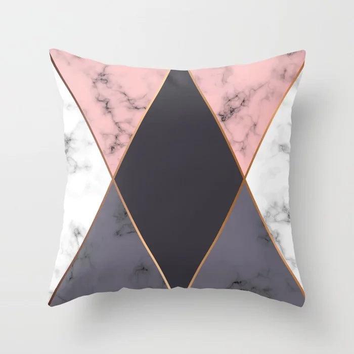 Pink Geometric Abstract Decorative Pillows Case - amazitshop