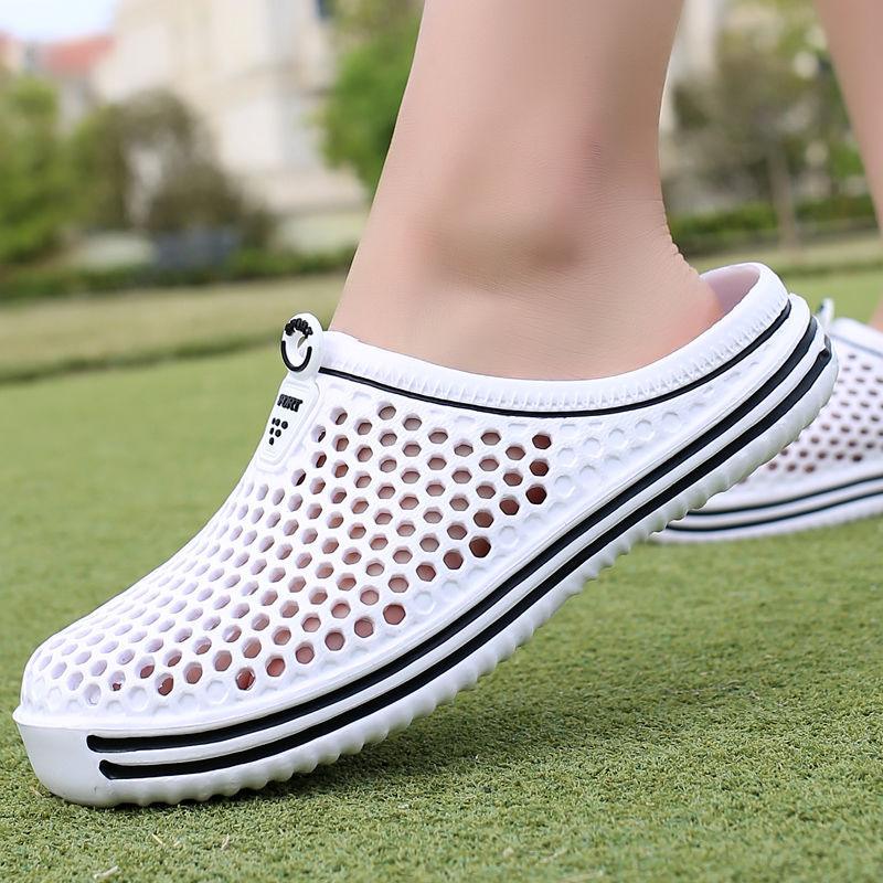 Casual Hole Shoes Half Slippers Summer Beach Shoes