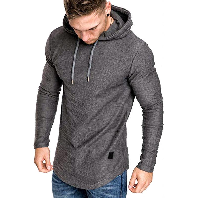 Men Hoodie Sweatshirt Casual Long Sleeve Slim Tops Gym T-shirt - amazitshop