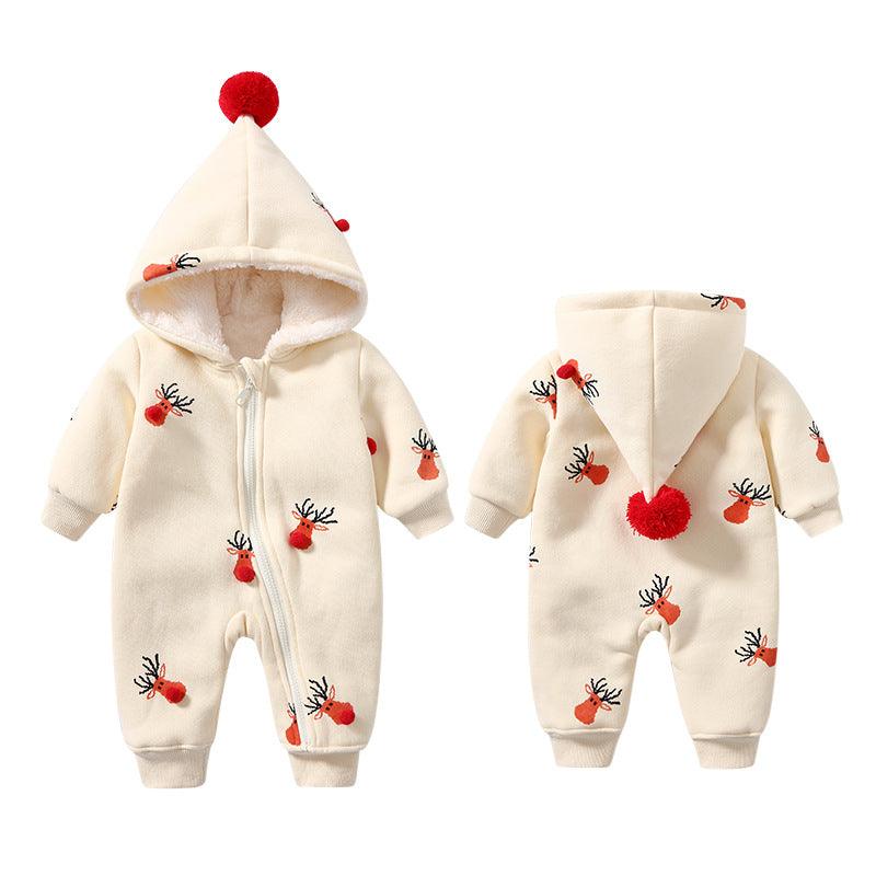 Khaki Padded Warm Baby Clothes Baby Ins Crawling Clothes - amazitshop