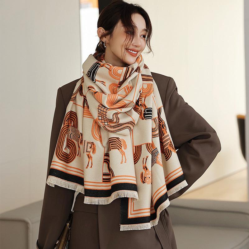 Air-conditioned Room Cashmere-like Talma Student Scarf Thickened Outer Wear - amazitshop