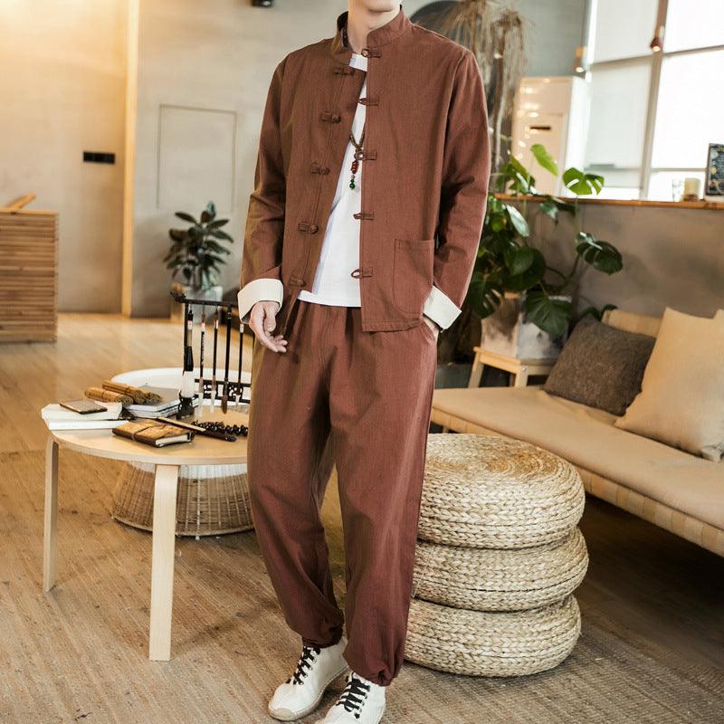 Men's Fashion Personality Loose Large Size Hanfu Suit - amazitshop