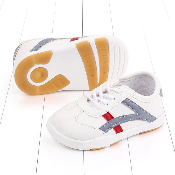 Front lace toddler rubber-soled toddler shoes - amazitshop