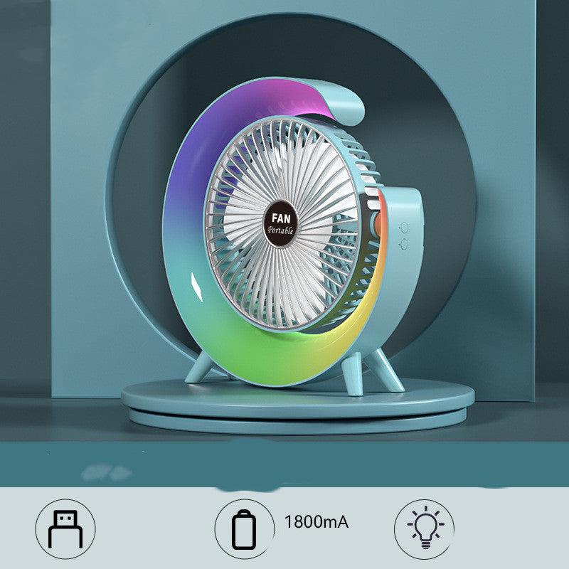 Portable USB Mini Charging Fan Handheld Silent Cooling Fan Air Cooler Desktop Fan Desktop Office Bedroom - amazitshop