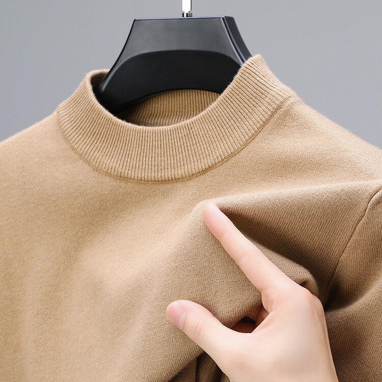 Half Turtleneck Thermal Young And Middle-aged Casual Solid Color Sweater - amazitshop
