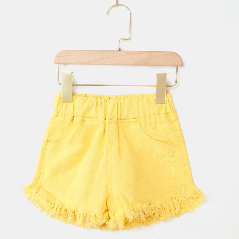 Fashionable Summer Denim Color Shorts For Big Kids - amazitshop