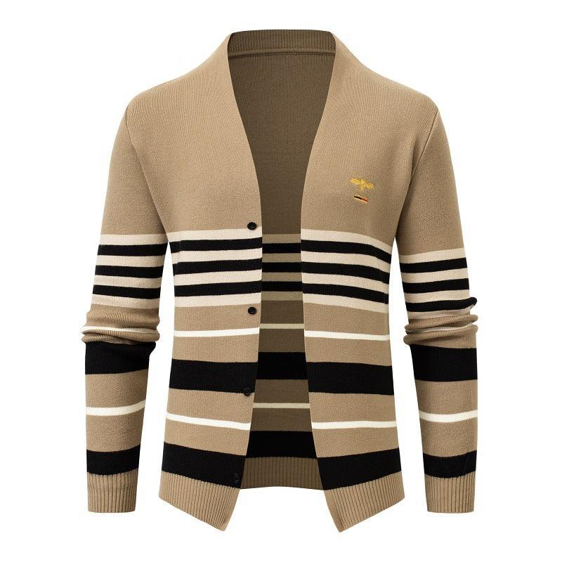 Men's Knit Cardigan Fashion Jacket Knitwear Outer Sweater Men - amazitshop