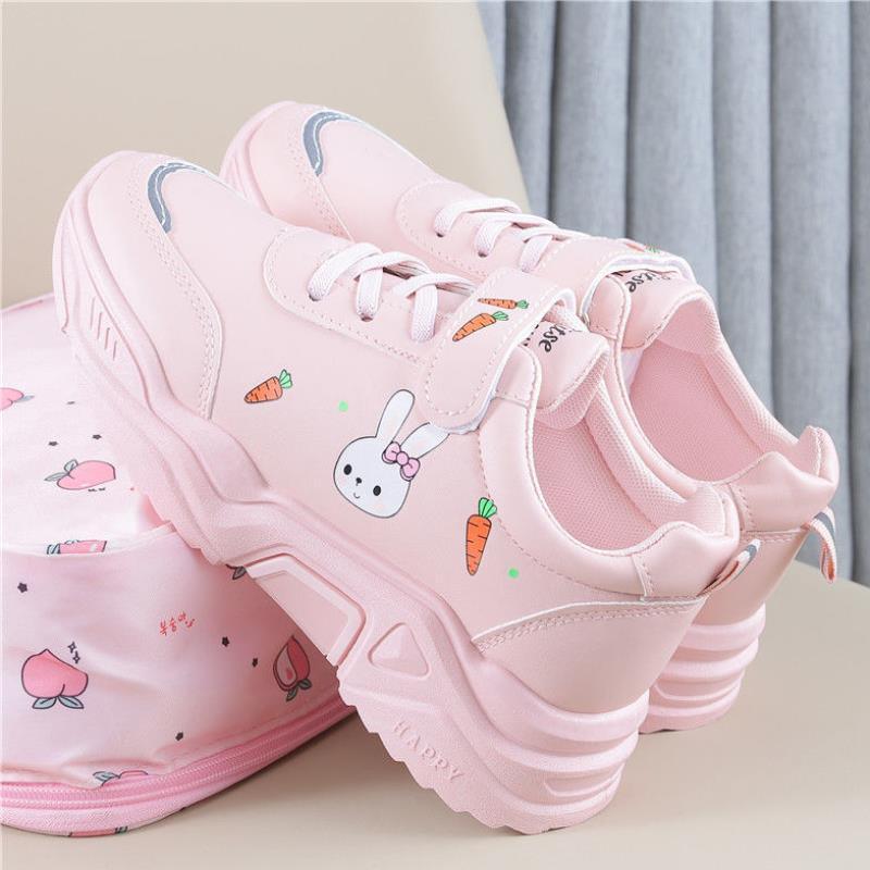 Spring And Autumn Primary School Students Casual All-match Pu Running Shoes - amazitshop