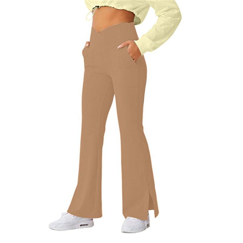 High Waist Skinny Stretch Flare Pants Fashion Female - amazitshop