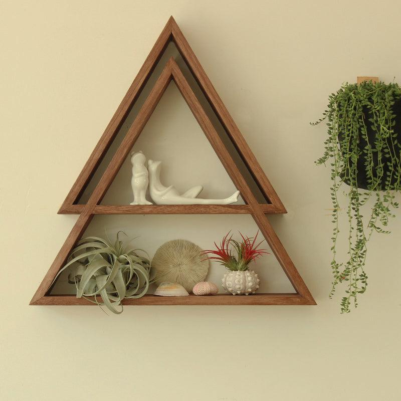 Nordic Geometric Wooden Wall Multi-layer Shelving - amazitshop