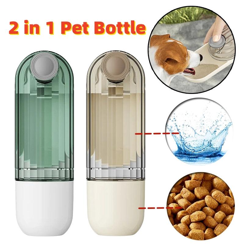 2 In 1 Pet Water Cup Segment Design Green Dog Walking Portable Drinking Cup Dog Feeding Supplies Pet Supplies Dog Walking Water Feeder Pets Products - amazitshop