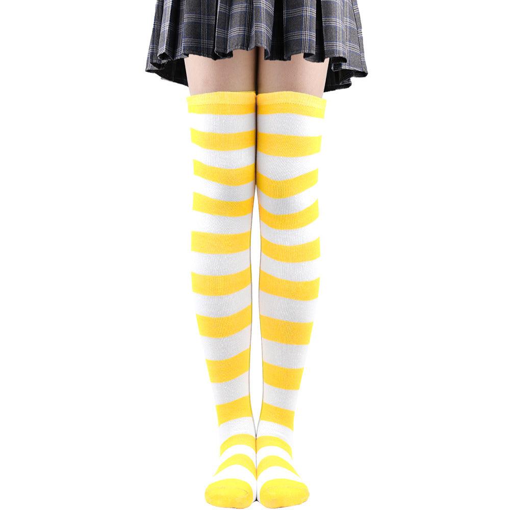 Striped Socks Hold-ups Women Over The Knee Halloween - amazitshop