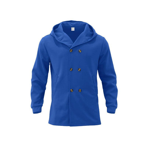 Hooded Double-breasted Casual Mid-length Trench Coat - amazitshop