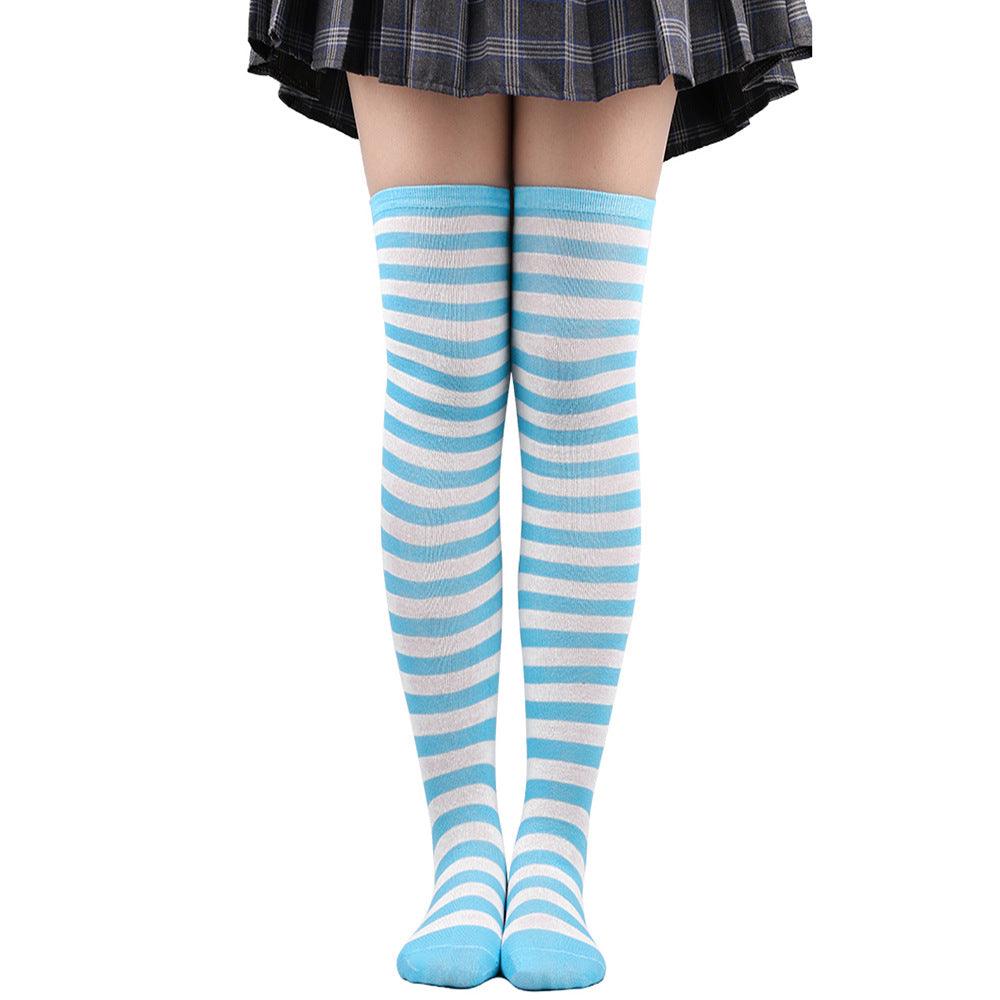 Striped Socks Hold-ups Women Over The Knee Halloween - amazitshop