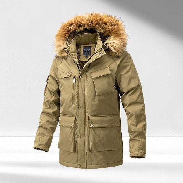 Pure Cotton Coat Cotton-padded Coat New Loose Casual Mid-length Jacket - amazitshop