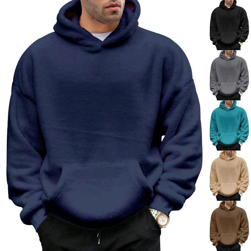 Double-sided Velvet Youth Hooded Sweater Men's Set - amazitshop