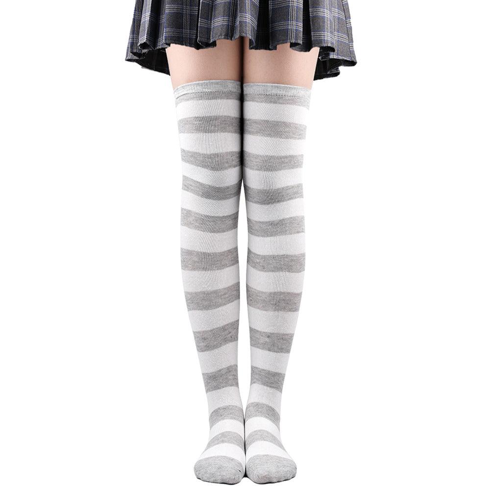 Striped Socks Hold-ups Women Over The Knee Halloween - amazitshop