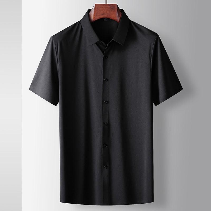 Men's T-shirt Summer Micro Elastic Seamless Short Sleeve Casual Shirt - amazitshop